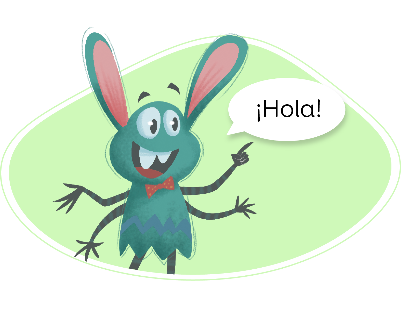 Menta saludando